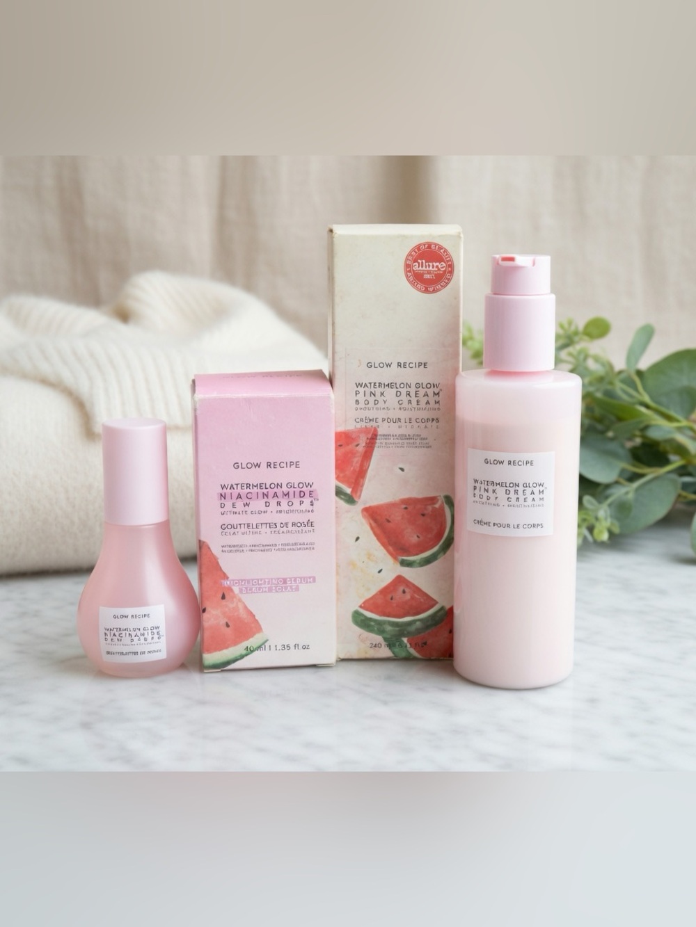 Glow Recipe Dew Drops + Pink Dream Body Cream Bundle • NEW • Sealed